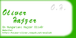oliver hajzer business card