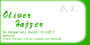 oliver hajzer business card